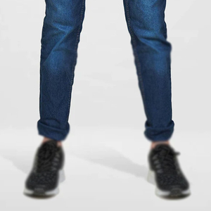 Jean en denim indigo de haute qualité pour homme, coupe slim, bleu foncé, extensible, pantalon classique skinny, jean en coton doux pour homme - Product Image 6