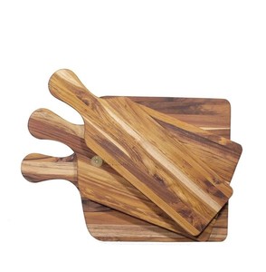 Planche à découper en bois Oakzen, forme rectangulaire avec poignée, design en bois naturel, planche à découper de cuisine, plateau à fromage - Product Image 4