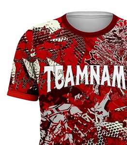 Camiseta Deportiva Corex para Hombre, Sublimada, Manga Corta, Cuello Redondo, Secado Rápido, Corte Regular, Diseño Estampado Rojo - Product Image 4