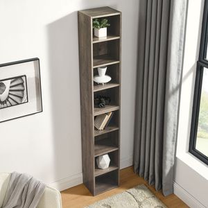 Torre de Almacenamiento de 8 Niveles con Estantes Ajustables, Mueble Delgado para CD/DVD, Librero Alto y Estrecho, Estantería para Libros para el Hogar y la Oficina - Product Image 3
