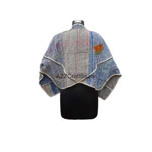 Chaqueta Kantha Vintage Tejida con Estampado Digital, Reversible, Ecológica, Transpirable y de Secado Rápido, Hecha a Mano por A2ZCraftBazar para Mujer - Product Image 6
