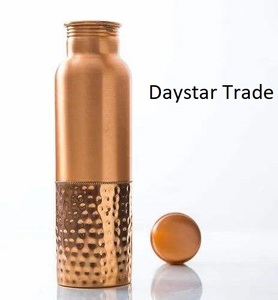 Daystar 34 Oz 99% Copper Classic Leakproof Reusable Ayurvedic <b>Water</b> <b>Bottle</b> <b>BPA</b>-<b>Free</b> Lids Customizable Made Ontario Camping Use - Product Image 1
