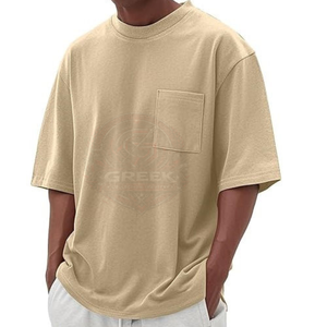 T-shirts surdimensionnés de qualité supérieure pour hommes, en coton doux, à épaules tombantes, pour un style streetwear quotidien, fabricant et fournisseur OEM ODM - Product Image 4
