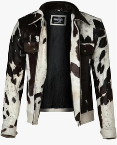 Veste en cuir PU de luxe unisexe pour coiffeur, imprimé vache personnalisé, coupe-vent, anti-UV, streetwear - Product Image 3
