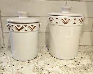 <b>Decorative</b> Pattern Storage Canister With Airtight Lid Smooth Finish Space Saving Stackable Design Stylish <b>Kitchen</b> Organizer - Product Image 4