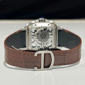Reloj Splendid Diamond para Hombre, Analógico de Cuarzo, Caja de Lujo, Moissanita, Números Romanos, Cierre Oculto, Cristal de Zafiro de 28 mm, Movimiento ETA - Product Image 6