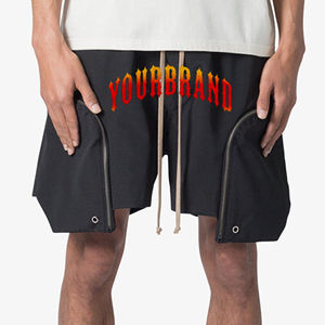 Pantalones Cortos Cargo Casuales para Hombre, Estampados, con Cintura Elástica, de Poliéster, con Doble Bolsillo Cargo - Product Image 1