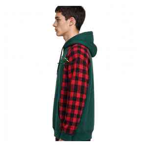 เสื้อฮู้ดลายตารางบัฟฟาโล NEXTEX รุ่น Unisex สีเขียวแดง ผ้าฝ้ายฟลีซเนื้อนุ่ม อุ่นสบาย พิมพ์ลายตาราง - Product Image 3