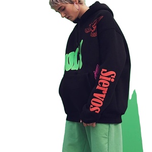 Best Selling Price Fleece <b>Hoodies</b> 100% Cotton Fleece Custom Long Sleeve <b>Hoodies</b> <b>Trendy</b> Fashion Puff Printing <b>Hoodies</b> for Men - Product Image 2
