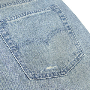 Pantalones Cortos Bermuda de Mezclilla Rasgados de Cintura Media para Hombre, Estilo Casual de Lona de Algodón Lavado con Cierre de Botones - Product Image 5