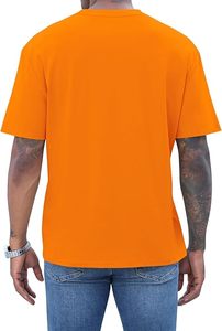 Heavy Weight 100% Cotton Oversized T-Shirt Men 220 Grams Shoulder Custom Printing Hip Hop Plus Size 100% Cotton Blank Boxy Men's - Product Image 4