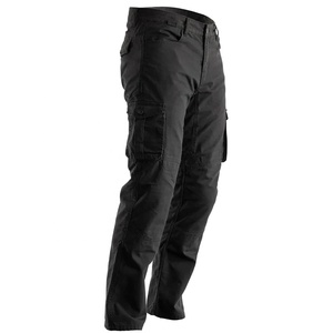 Biker negro sarga algodón Cargo pantalón multibolsillos reforzado resistente a la abrasión forro cómodo motociclista chaqueta Jeans - Product Image 5
