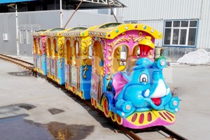 รถไฟฟ้าสำหรับเด็ก Nova Rides 14 ที่นั่ง วัสดุไฟเบอร์กลาสและเหล็ก สำหรับเล่นในร่ม/กลางแจ้ง เหมาะสำหรับโรงเรียนและท่อง<span class=keywords><strong>เที่ยว</strong></span> กำลังลดราคา - Product Image 2