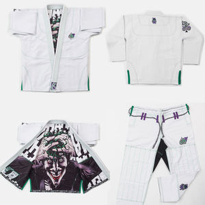 Kimono de BJJ blanc et imprimé par sublimation, coupe classique, 100 % polyester, séchage rapide, vêtements d'arts martiaux unisexes pour adultes - Product Image 2