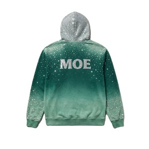 Oversized Bling Rhinestone Zip Hoodies Heavyweight <b>Thick</b> <b>Fleece</b> Streetwear Custom Logo Low MOQ High Quality Wholesale - Product Image 4
