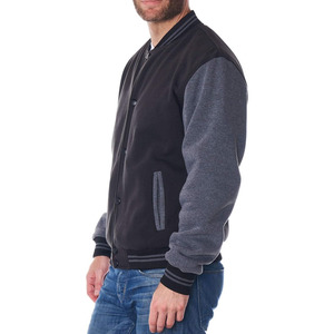 Customizable Front Logo Waterproof Windproof Breathable Varsity <b>Jacket</b> Button Closure Casual <b>Fleece</b> <b>Lined</b> Men Varsity <b>Jacket</b> - Product Image 2