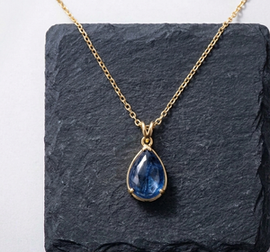 Collier en labradorite naturelle à prix de gros, 16 pouces, argent sterling 925 plaqué or 18 carats, cadeau pour elle - Product Image 1