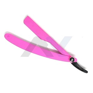 Navaja de Afeitar Profesional Tradicional Desechable Plegable para Barbero, Cuchilla Recta Manual para Afeitar, Cortar Cejas y Cabello - Product Image 2