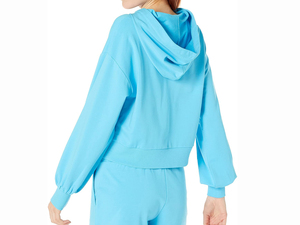 Sudadera Corta con Capucha para Mujer, Manga Larga, Color Sólido, Tejida, con Mangas Farol, para Otoño - Product Image 5