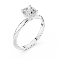 Bague solitaire en diamant de laboratoire taille coussin 1 carat, griffes à bords coupés, tige en or massif 18 carats, certifiée IGI, pour tous les jours et les occasions spéciales