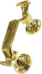 Battant de porte en laiton poli massif, style vintage, accent d'entrée, finition durable - Product Image 5