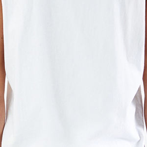 Débardeur en coton tricoté blanc uni sur mesure pour homme, col rond, sans manches, respirant, pour le sport et la course à pied, OEM - Product Image 5