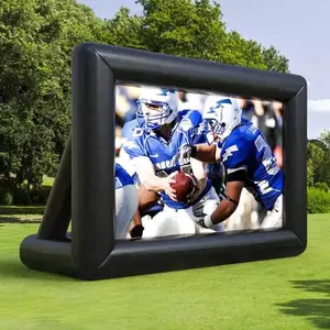 Foldable Inflatable Tv Screen Outdoor 14ft Movie Theater Blow Up Inflatable Cinema Screen For Party Camping