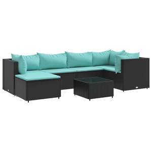 Conjunto de Muebles de Patio Negros con Conjuntos de Jardín Azul Agua - Product Image 2