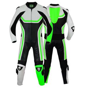 Combinaison de moto en cuir avec logo personnalisé pour unisexe, combinaison de moto en cuir confortable pour la course, combinaison de moto en cuir pour la moto - Product Image 1