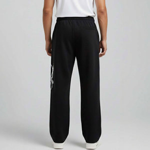 Men's Black Purple Print Sweatpants Elastic Waist Casual Loose Fit Midweight <b>Polyester</b> <b>Joggers</b> Autumn Wear - Product Image 5
