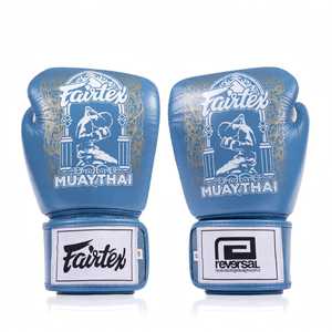 Nouveaux Gants de Boxe Fairtex en Cuir Noir Personnalisables, Doigts Entiers, Fermeture Auto-agrippante, Sangles Réglables pour Kickboxing et Arts Martiaux - Product Image 2