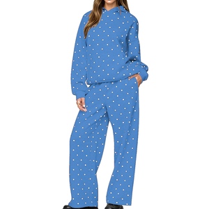 Conjunto de sudadera y pantalón a juego de un fabricante de ropa deportiva para marcas estadounidenses, con puños acanalados. - Product Image 3