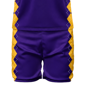 Ensemble Maillot et Short de Volleyball Sublimé Or Violet Sans Manches – Tenue Personnalisée pour Équipe, Entraînement et Compétition - Product Image 6