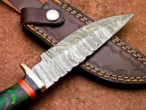 Nuevo Cuchillo Bowie de Acero de Damasco Hecho a Mano de Grado Industrial Personalizado para Camping y Caza con Mango de Madera OEM Duradero y Compacto - Product Image 4