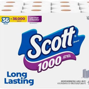 Papier toilette Scott Premium, 36 rouleaux, doux, 2 plis, haute qualité, vente en gros - Product Image 1