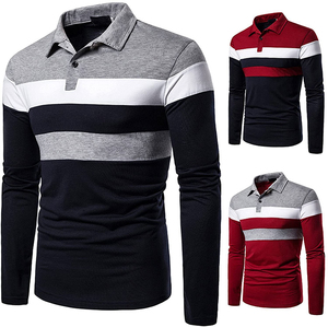 Polo en jersey de rugby vintage pour homme, à col montant, rayé, unisexe, tricoté, surdimensionné, à manches longues - Product Image 3