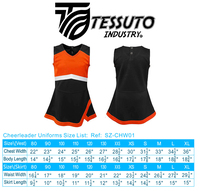 Uniformes de cheerleading personnalisés OEM en polyester/spandex sublimé pour adultes, vente en gros, ensemble deux pièces bicolore, tenue de cheerleading avec logo personnalisé