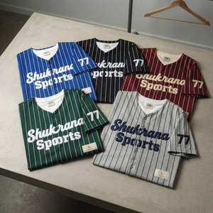 Camisetas de Béisbol Personalizadas al por Mayor, Estilo Urbano, Transpirables, de Secado Rápido, Tallas Grandes, Color Negro y Amarillo, para Softbol - Product Image 4