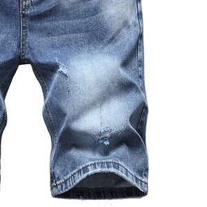 Pantalones Cortos de Mezclilla Desgastados para Hombre 2026, de Pierna Recta, Rotos, de Algodón Lavado, Casuales de Verano con Cintura con Bandera Americana, Venta al por Mayor - Product Image 2