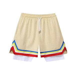 Pantalones Cortos Deportivos 2 en 1 para Hombre, para Gimnasio, Correr, Baloncesto, de Malla, Doble Capa, Personalizados, 100% Algodón, Secado Rápido, Transpirables, con Cordón Ajustable - Product Image 1