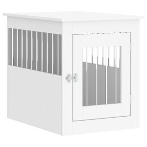 Gabbia per Cani in Legno Ingegnerizzato Bianco 21.7x29.5x25.6, Arredamento per Animali Domestici Modello D0100XTMLZW - Product Image 2