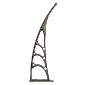 Tettoia per Porte e Finestre, Copertura Antipioggia 100 X 80cm Bianco e Grigio, Uso Domestico, Facile Installazione - Product Image 2