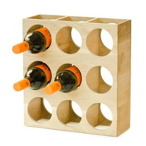 Porte-vin en bambou, organisateur de vin de table, rangement de vin de luxe, porte-bouteilles moderne, présentoir à vin rustique, bois artisanal - Product Image 3
