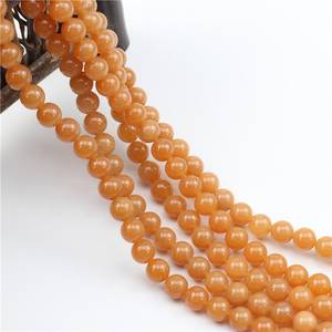 Cuentas de Aventurina Naranja Natural, Lisas, Sueltas, en Hilo Completo de 15 Pulgadas, Certificadas por IGI, Rajasthan ZUBEDA GEMS, Muestra para Fabricación - Product Image 6