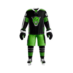 Uniforme de Hockey sobre Hielo de Manga Corta con Protección UV, 100% Poliéster, Logotipo Personalizado, Ropa Deportiva Informal Transpirable OEM, Venta Caliente - Product Image 3