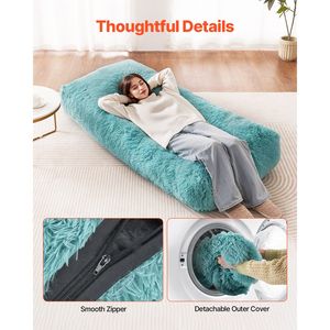 Bean Bag <b>Sofa</b> for Adults Giant Fluffy Plush with High Density Foam Removable Washable <b>Cover</b> Adults Bean Bag Chair - Product Image 5
