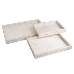 Plateau en marbre gris de luxe au design minimaliste pour l'organisation de la salle de bain et la présentation élégante de la décoration intérieure - Product Image 2