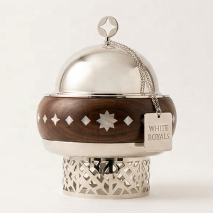 Olla Moderna para Hotpot Árabe, con Tapa de Acero Inoxidable, Base Decorativa y Aislamiento Térmico, para Catering de Lujo en el Golfo - Product Image 1