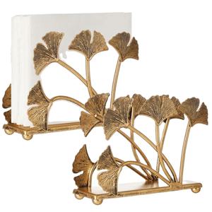 ที่ใส่กระดาษทิชชู่ใบแปะก๊วยแบบโบราณทำด้วยมือโลหะงานหัตถกรรมผ้าเช็ดปากที่สง่างามของชิ้นกลางของตกแต่งบ้านโรงแรม - Product Image 1