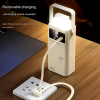 Station d'alimentation portable 30000-80000mAh, charge rapide 22.5W, type C, batterie externe avec 4 câbles intégrés, lampe de camping, urgence